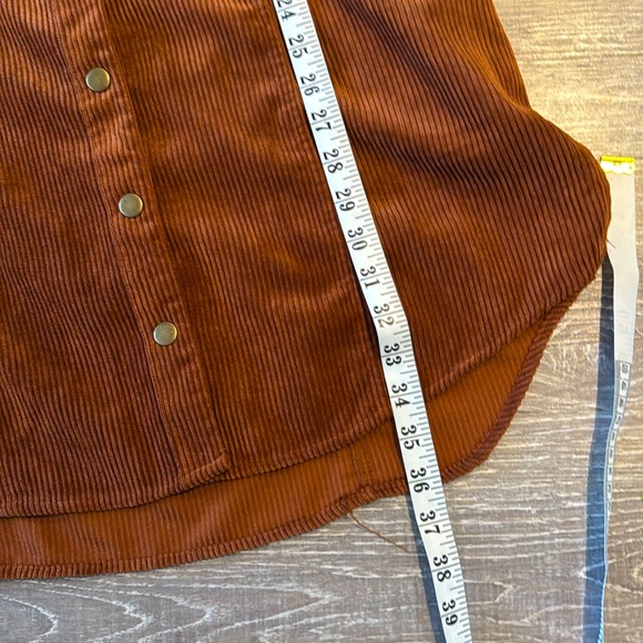 Urban Outfitters Corduroy Burnt Orange Long Sleeve Tie Dress - Picture 12 of 12